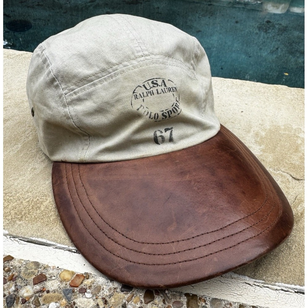 RARE! Polo Sport Sportsman Hat Ralph Lauren Sailing Cap Cargo Long Bill VINTAGE!